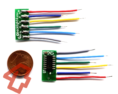 Set: LED-Backlight + Polarisationsfolie + Bivert-Platine